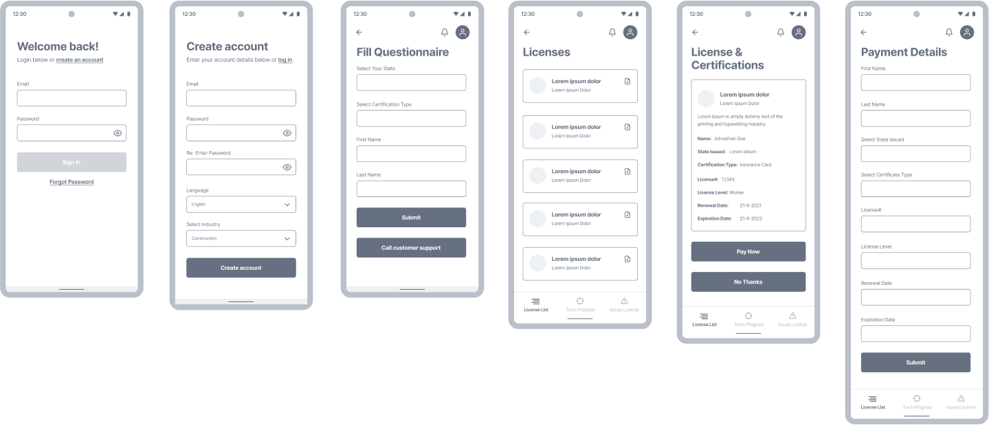 UI-UX Table